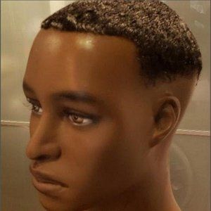 African American Human Hair Man Weave Unit Toupee